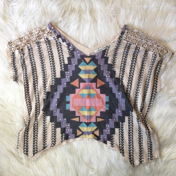American Rag Tops - American Rag Boho Crochet Crop Top